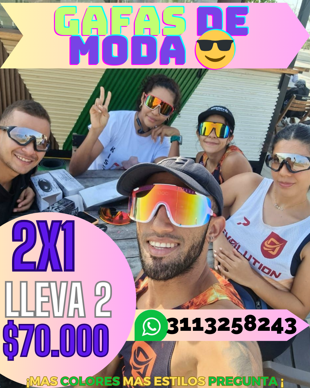 GAFAS DEPORTIVAS PARA TODOS LOS ESTILOS😎 COLORES DISPONIBLES +200 REFERENCIAS