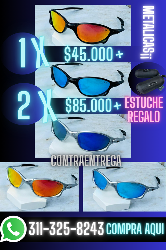 GAFAS METALICAS DE COLORES TENDENCIA BRASILEÑAS