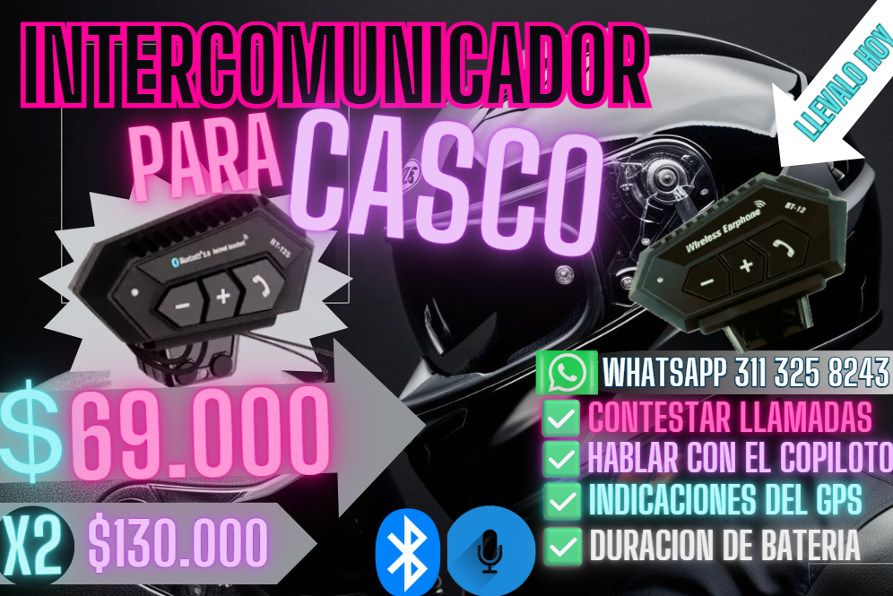 INTERCOMUNICADOR PARA MOTO EN DESCUENTO🛒🏍